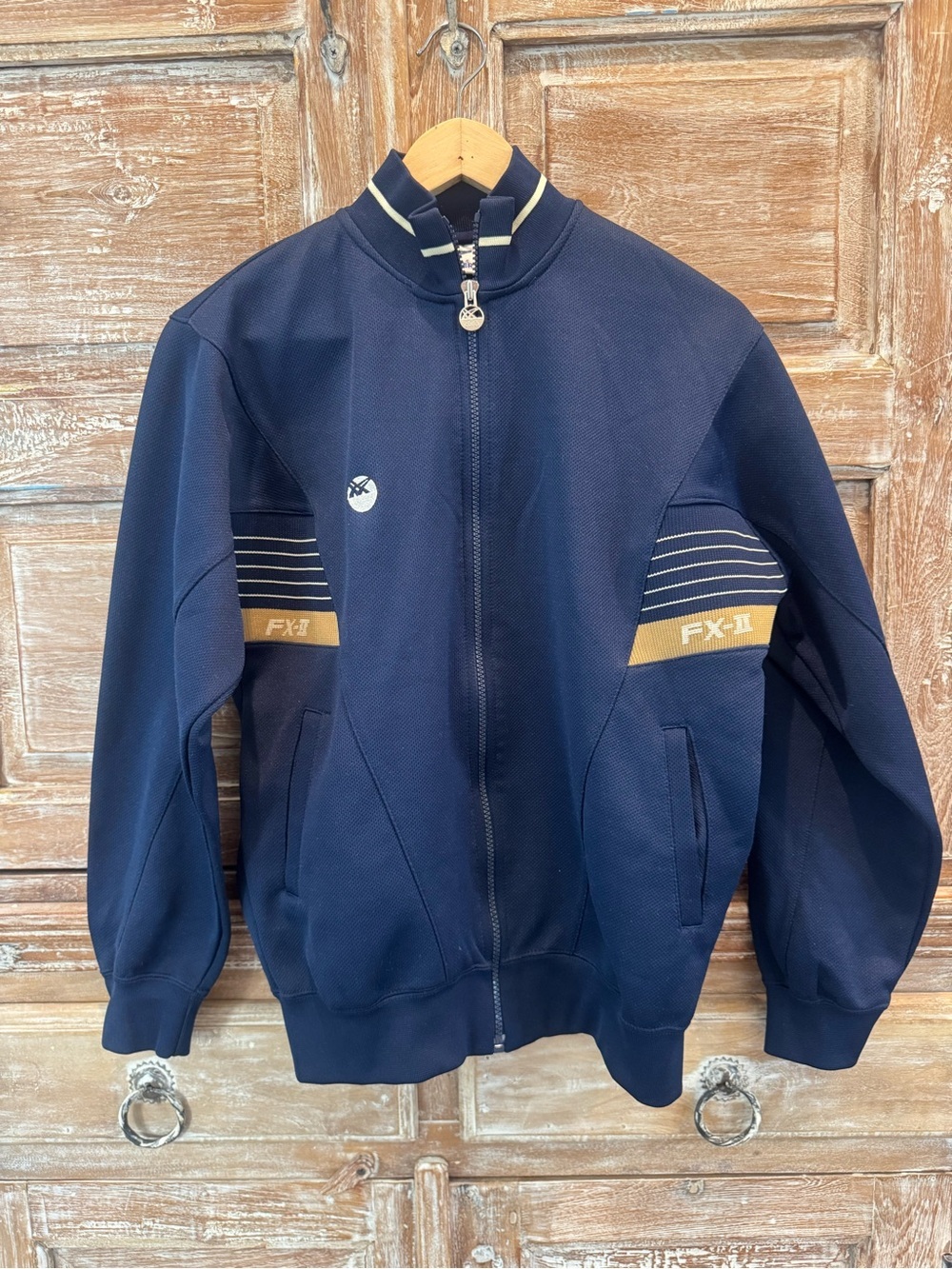 Asics Tiger Vintage 90’s FX-II Navy Full Zip Jacket Size Large Unisex